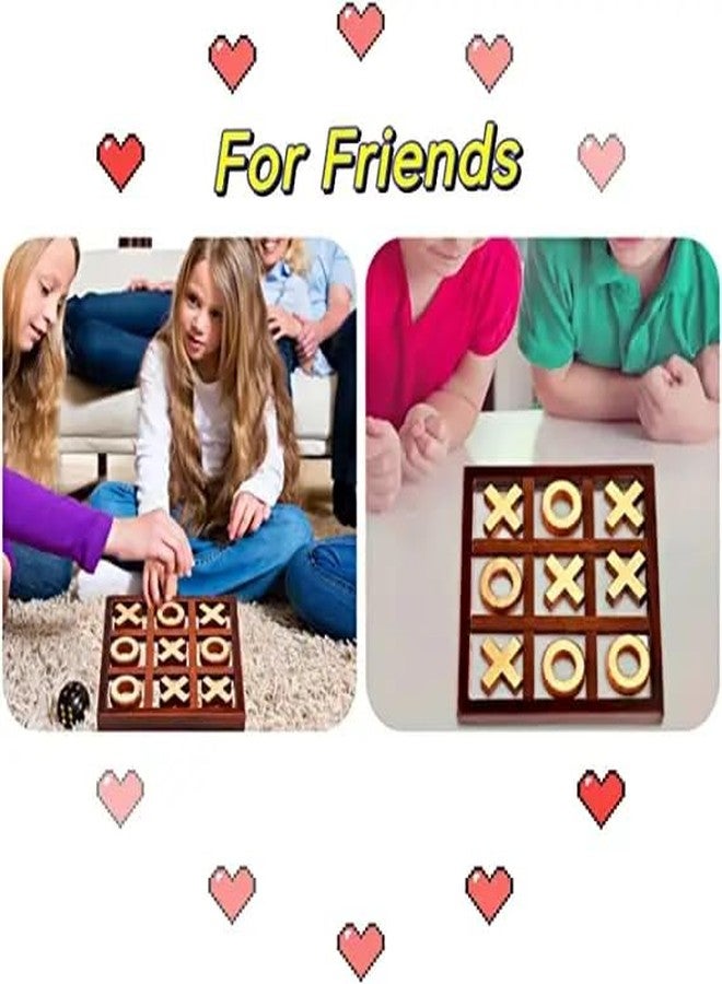 REPISH Tic Tac Toy Classic Strategy Game for Kids & Adults, Portable Travel Size Wooden Board Game, Fun Family Game for Indoor & Outdoor Play.(Pack of 1) - Image 4
